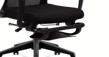 5 Legs Ergonomic Desk Chair , 2.5mm Footrest Lumbar Support Chair